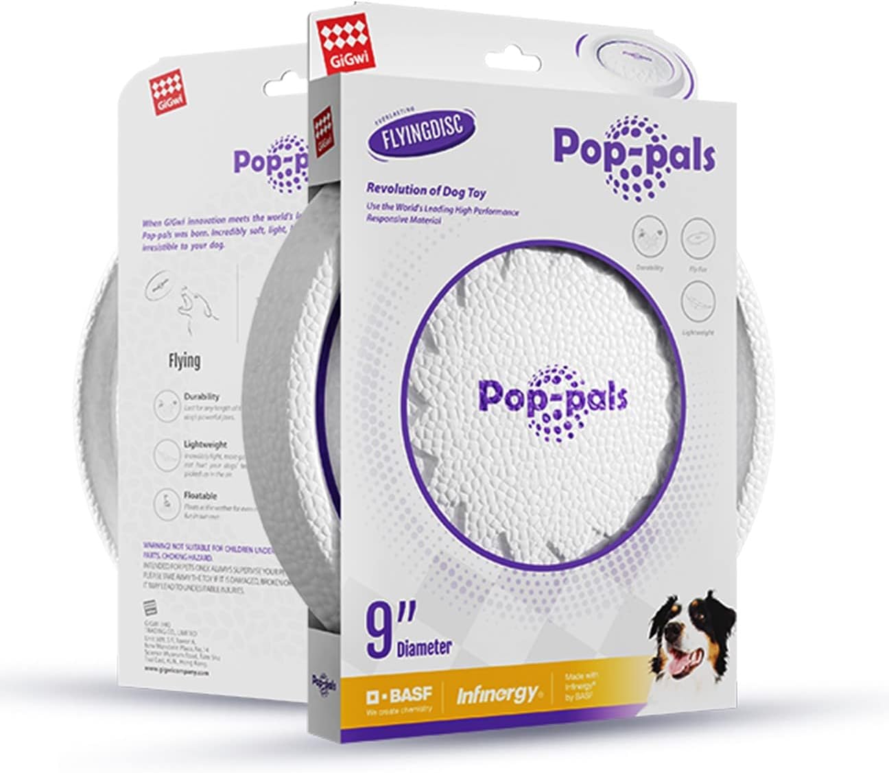 اسباب بازی سگ دیسک پرنده گیگوی GiGwi Pop Pals Frisbee Dog Toy
