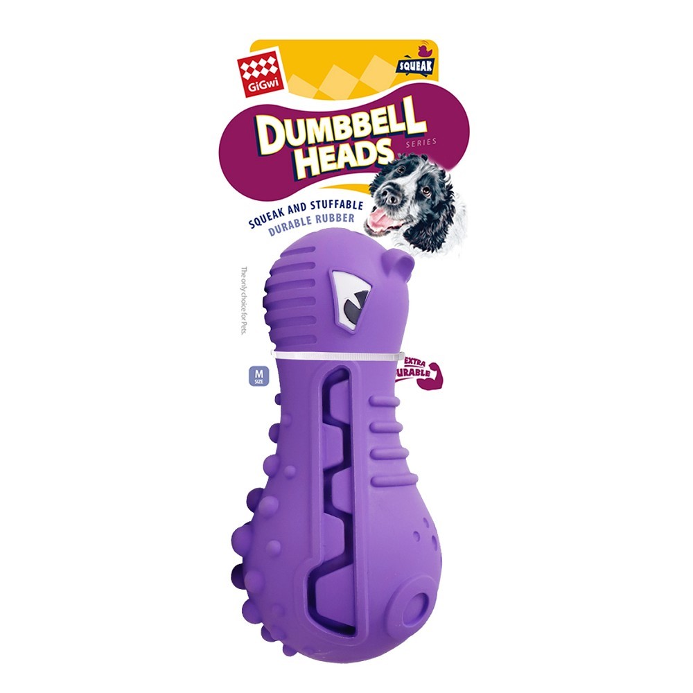 اسباب بازی سگ اسب آبی گیگوی GiGwi Dumbbell Heads hippo