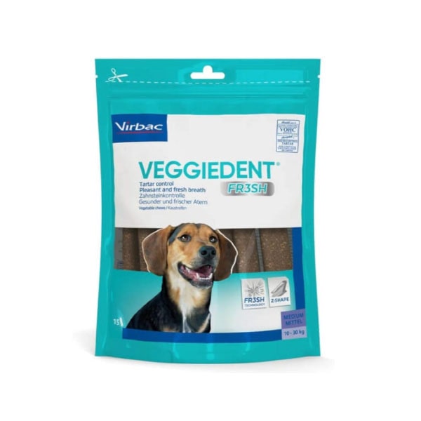 تشویقی سگ نژاد متوسط دنتال سه گانه ویرباک Virbac Veggiedent FR3SH Taste