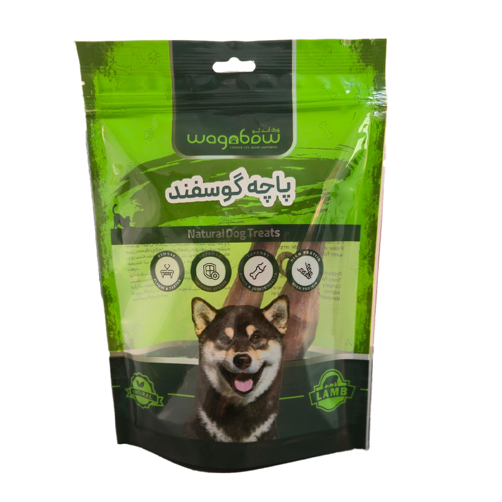 تشویقی طبیعی سگ پاچه گوسفند وگ اند بو Wagnbow Natural Dog Treats