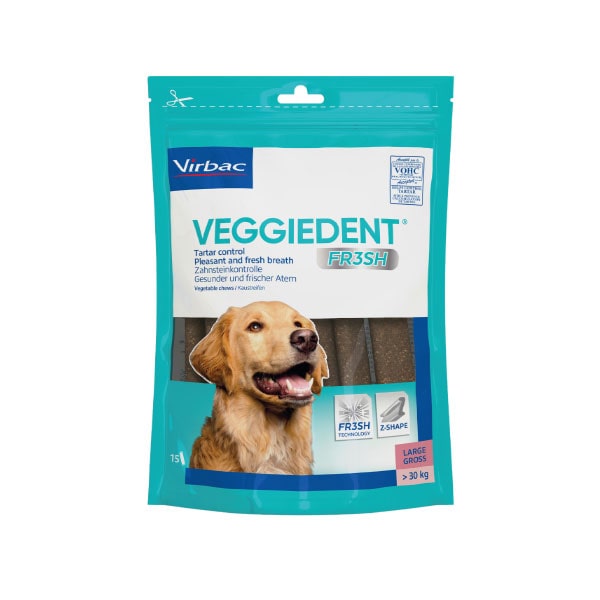 تشویقی سگ نژاد بزرگ دنتال سه گانه ویرباک Virbac Veggiedent FR3SH Taste